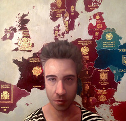 Self with Europe Passport Map